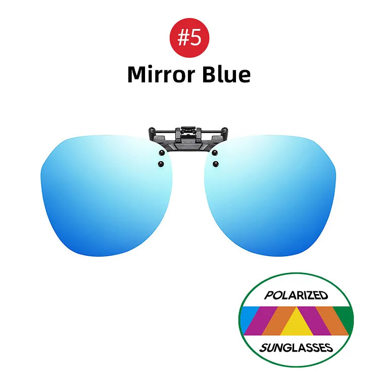 Óculos Clip-On Polarizado UV400 Kaivor - Azul Espelhado