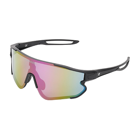 Óculos Esportivo Pace UV400 Kaivor - Preto/Prata Espelhado