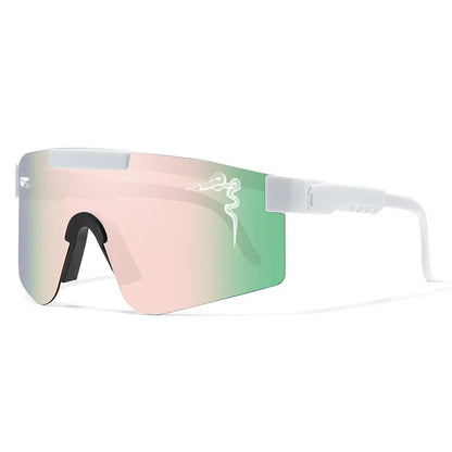 Óculos Esportivo Windproof MTB UV400 Kaivor - Branco/Verde