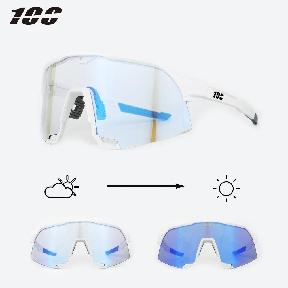 Óculos Esportivo Speed UV400 Kaivor - Branco Fotocromático