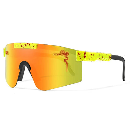 Óculos Esportivo Windproof MTB UV400 Kaivor - Amarelo/Laranja