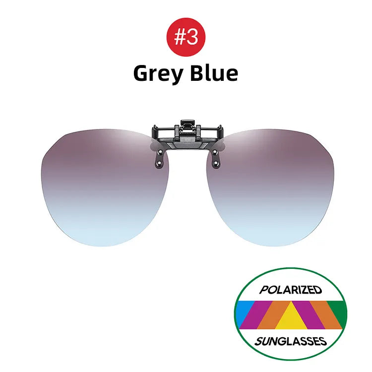 Óculos Clip-On Polarizado UV400 Kaivor - Cinza Azul