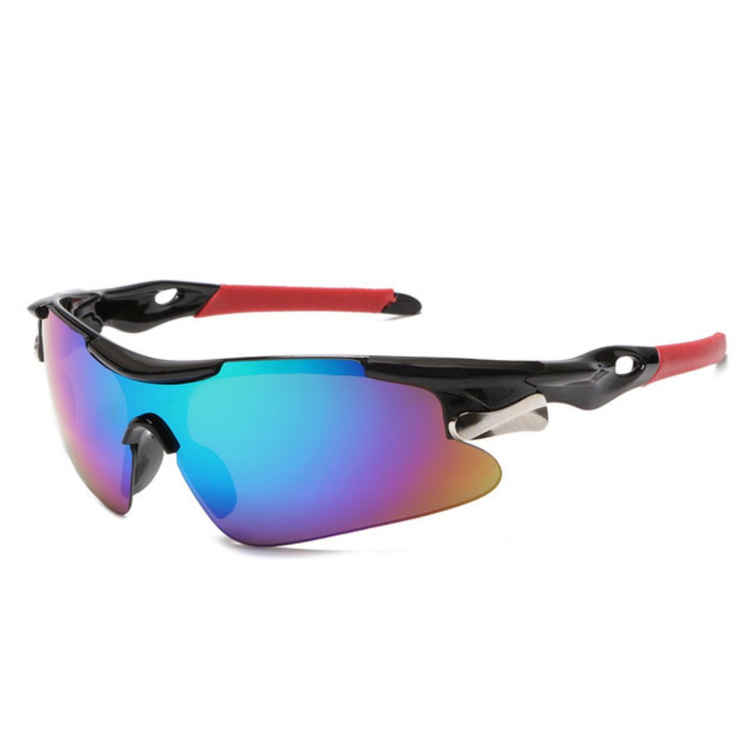 Óculos Esportivo Espelhado UV400 Kaivor - Preto/Vermelho