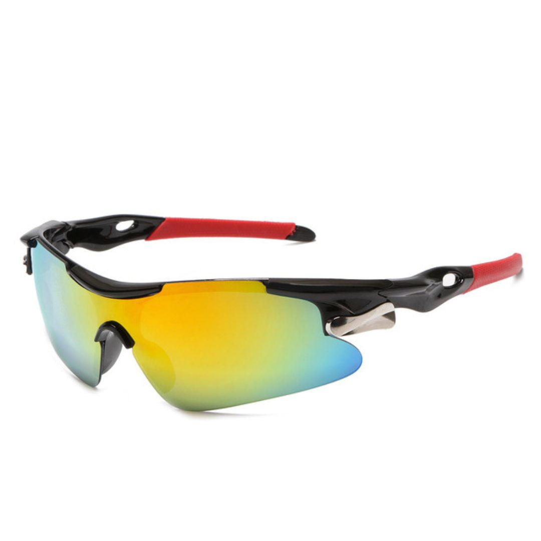 Óculos Esportivo Espelhado UV400 Kaivor - Preto/Amarelo