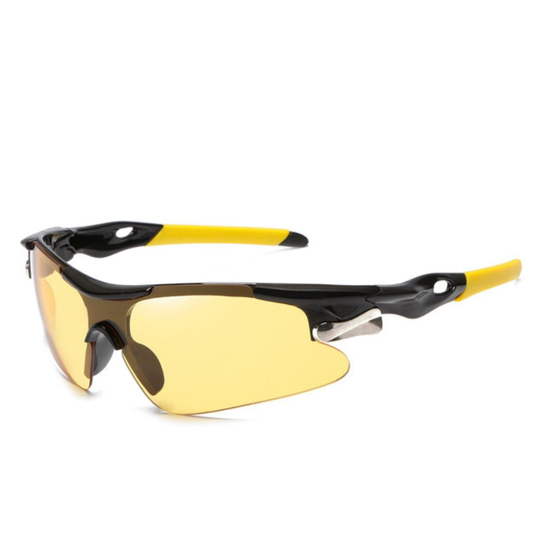 Óculos Esportivo SunRun UV400 Kaivor - Preto/Amarelo