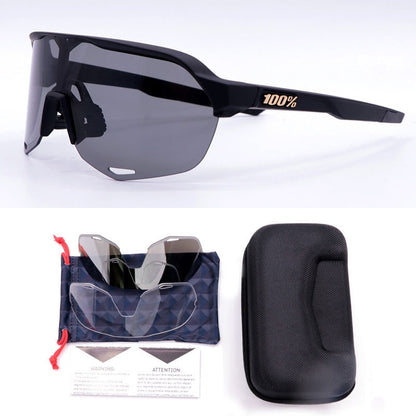 Óculos Esportivo S2 UV400 Kaivor - Preto/Fumê
