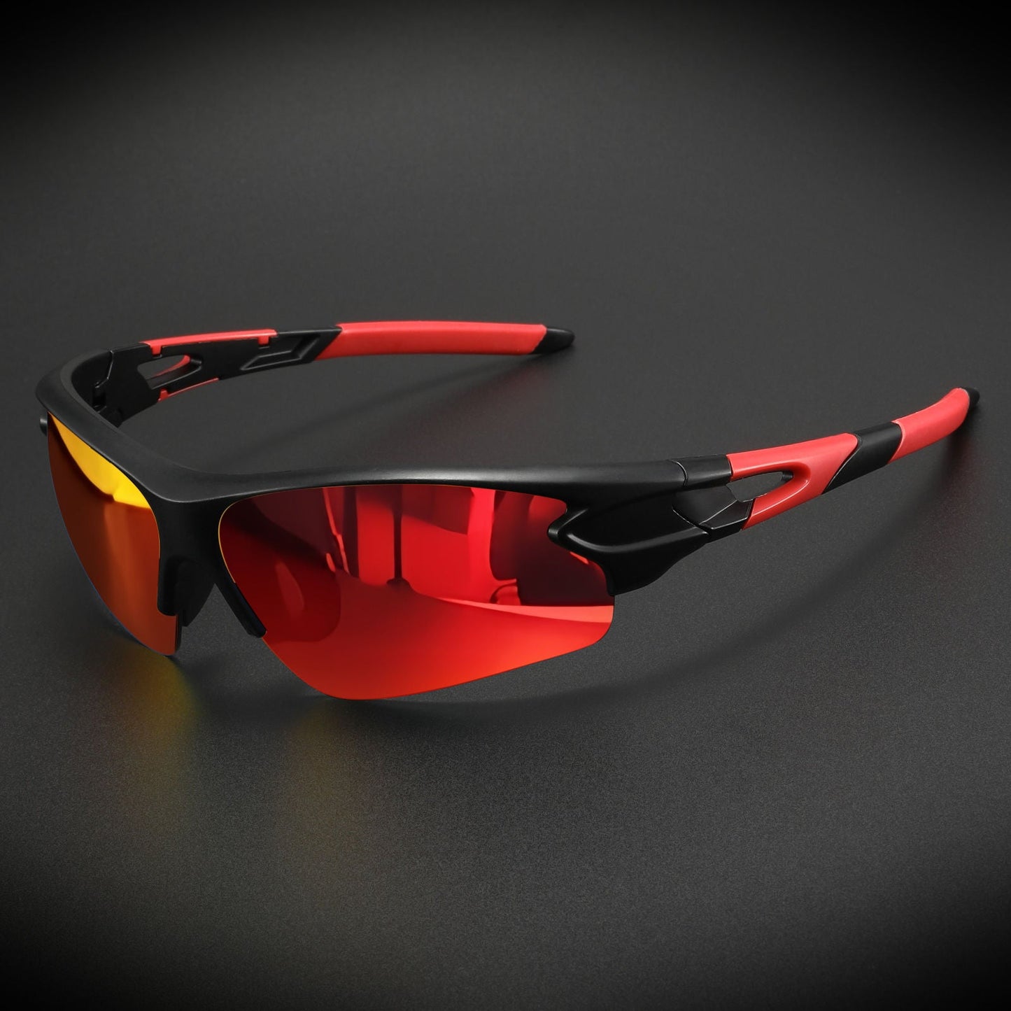 Óculos Esportivo FeatherLight UV400 Kaivor - Preto/Vermelho