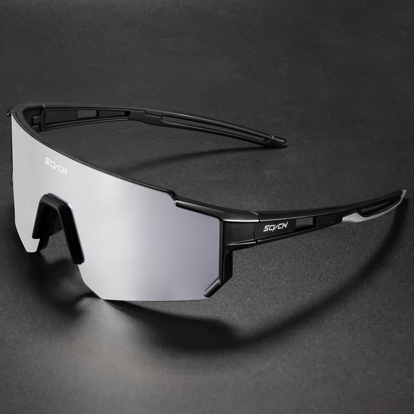 Óculos Esportivo Seven UV400 Kaivor - Preto/Prata