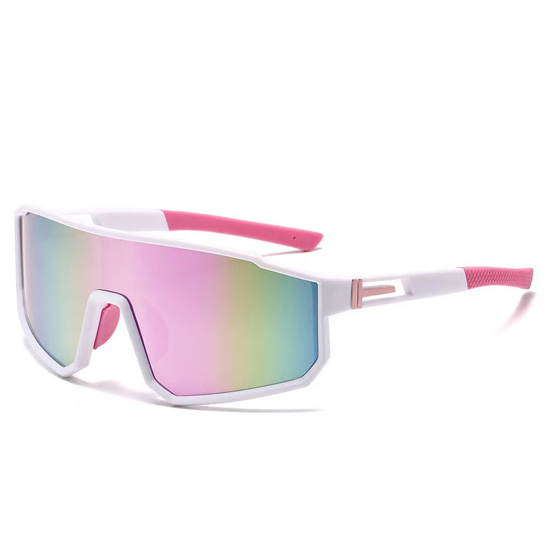 Óculos Esportivo Big Lens UV400 Kaivor - Branco/Rosa