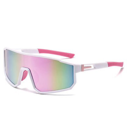 Óculos Esportivo Big Lens UV400 Kaivor - Branco/Rosa