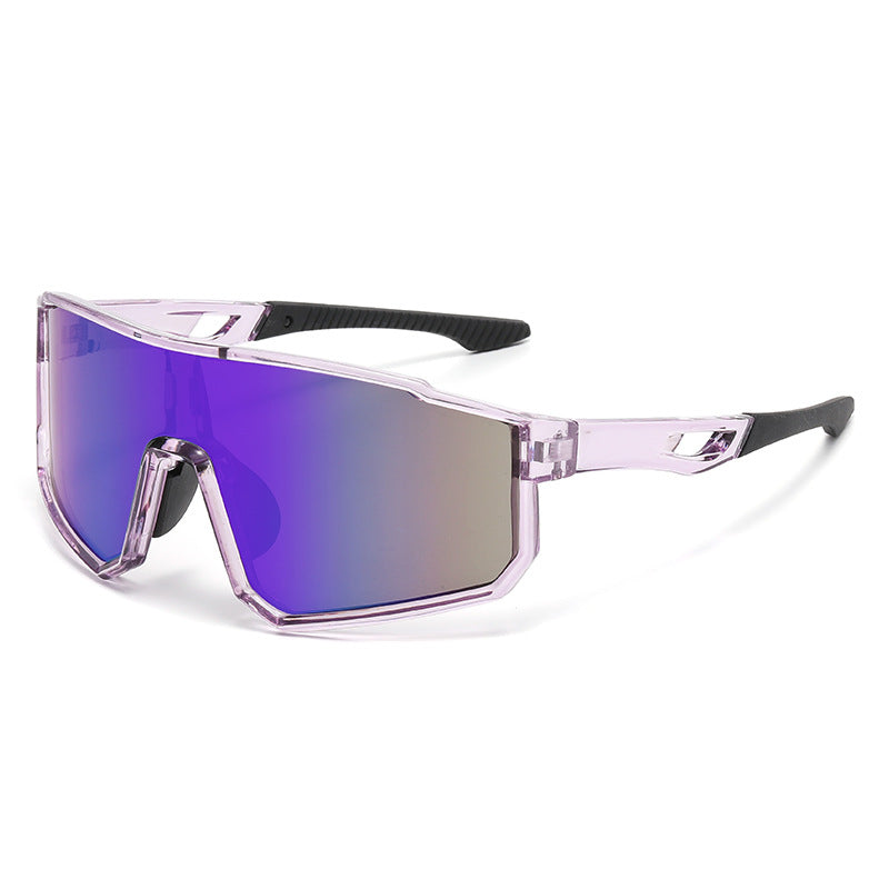 Óculos Esportivo TrailShield Max UV400 Kaivor - Transparente/Roxo