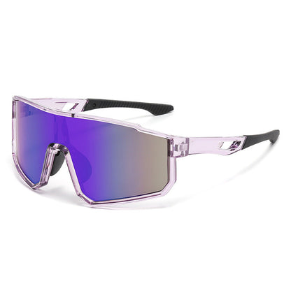 Óculos Esportivo TrailShield Max UV400 Kaivor - Transparente/Roxo