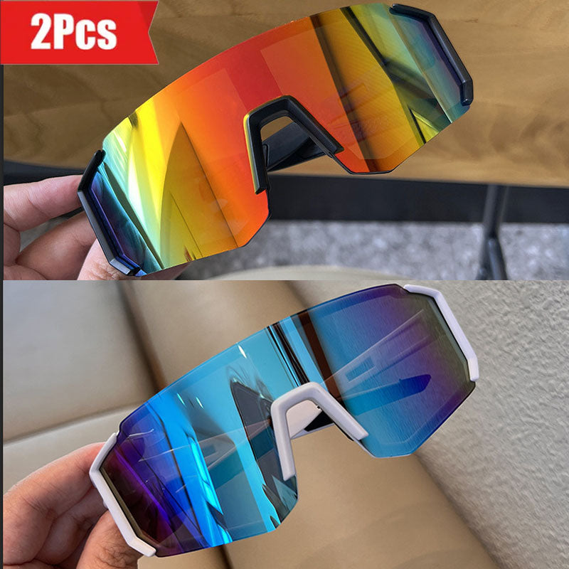Kit 2 Óculos WindGuard Duo UV400 Kaivor - Kit Laranja + Azul